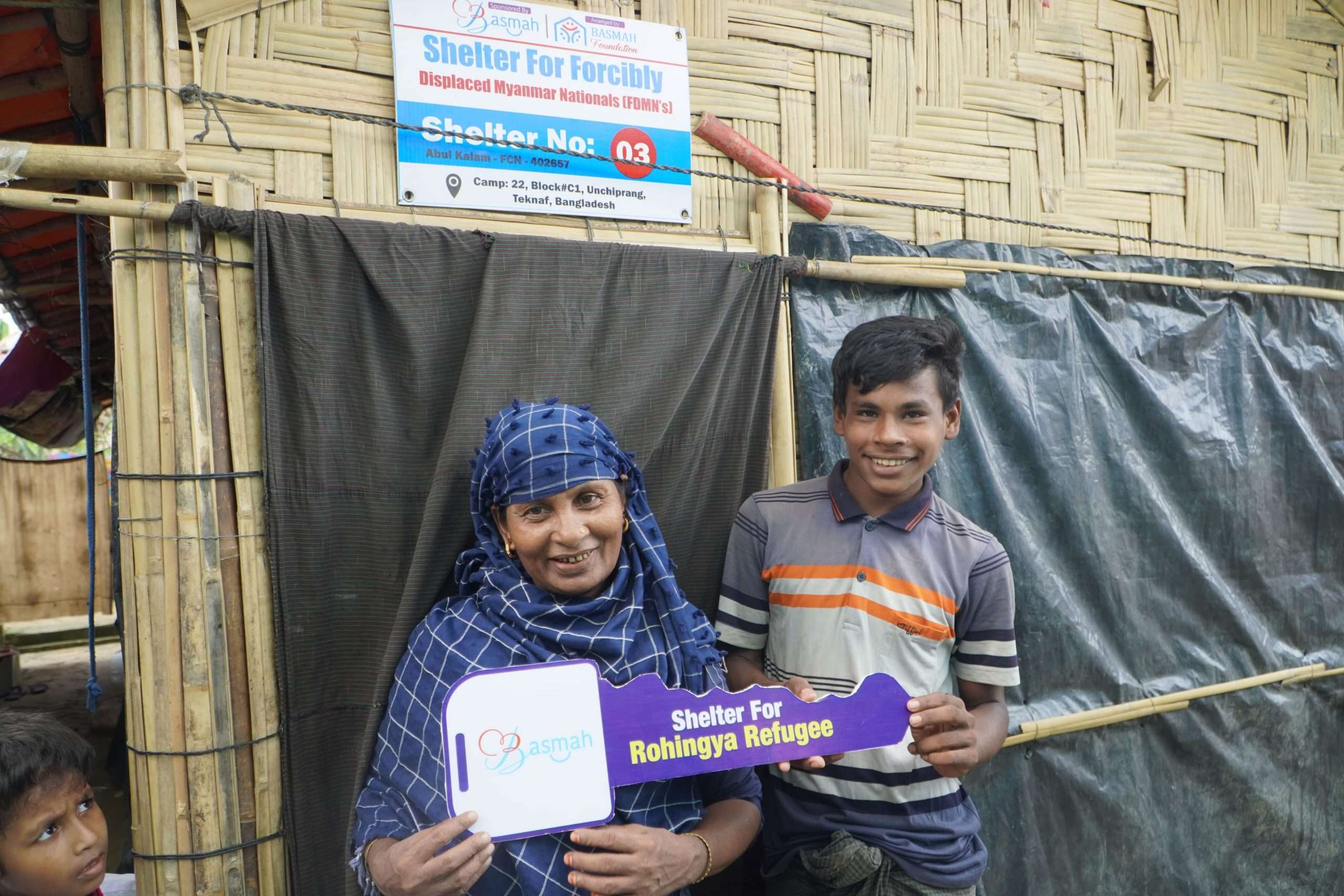 Shelters for Rohingya refugee