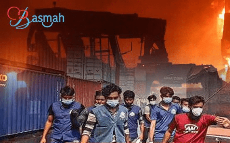 A Massive Fire at a Container Depot